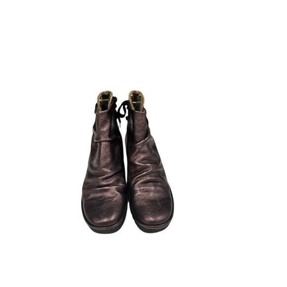 Fly London Women's YAMA Wedge Boots Leather / Suede Lace Up Heel Size 6.5 / 37 - Picture 7 of 12